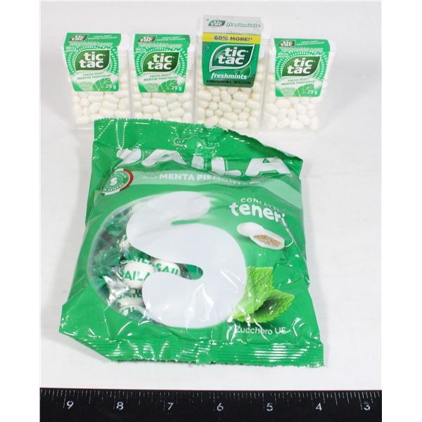 BAG OF TIC TACS FRESH MINT AND SAILA MINTS