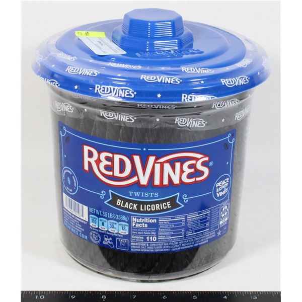 LARGE TUB OF RED VINES BLACK LICORICE