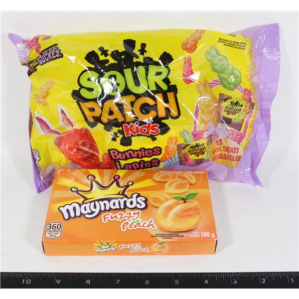 SOUR PATCH KIDS AND MAYNARDS FUZZY PEACH