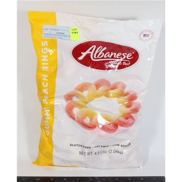 ALBANESE WORLD'S BEST GUMMY PEACH RINGS 2.04KG