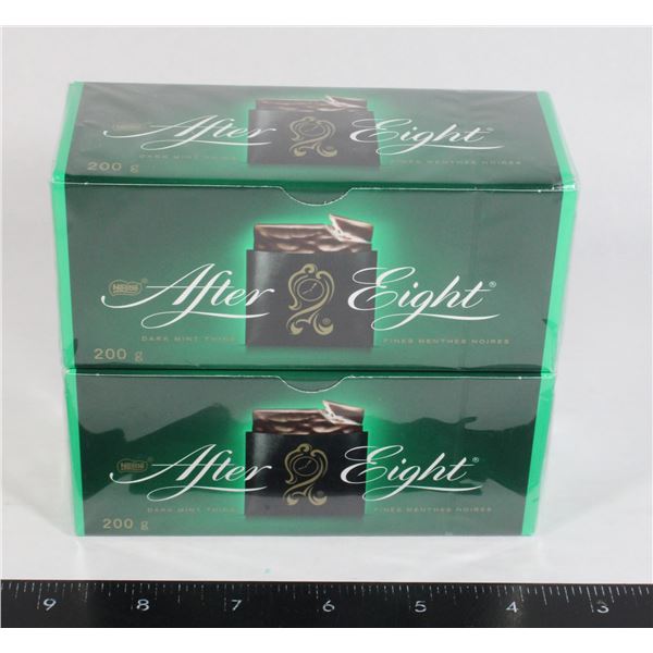 TWO AFTER EIGHT MINT THINS 200G EACH