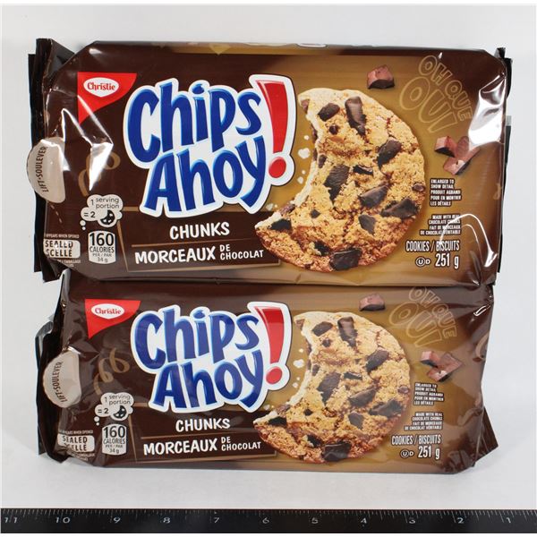 TWO PACKS CHIPS AHOY COOKIES