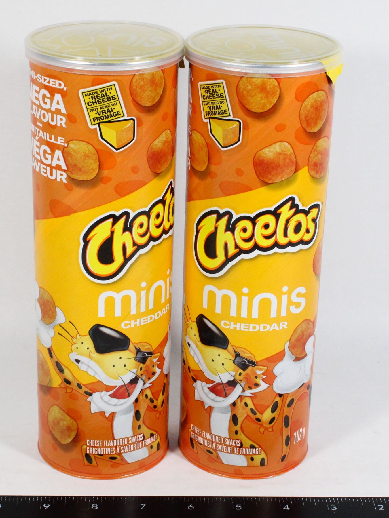 TWO CHEETOS MINIS CHEDDAR 102G EACH