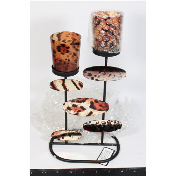 NEW ITEM NO. 14602 BLACK METAL TEA LIGHT CANDLE