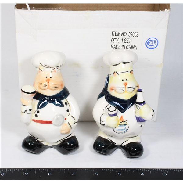 NEW ITEM 39653 CHEF SALT AND PEPER SHAKER SET