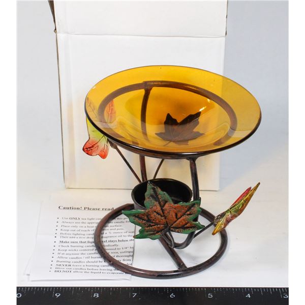 NEW ITEM 14260 MAPLE LEAF THEME CANDLE HOLDER/