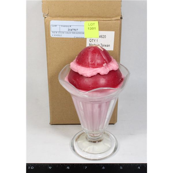 NEW ITEM 14620 MILKSHAKE SHAPE CANDLE