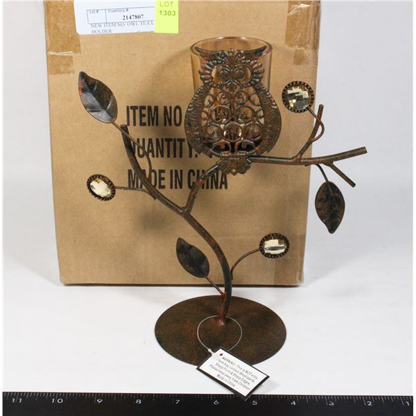 NEW ITEM NO. OWL TEA LIGHT HOLDER