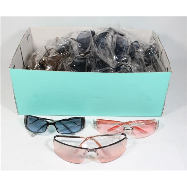 BIG LOT OF SUNGLASSES ASSORTED STYLES AND COLORS