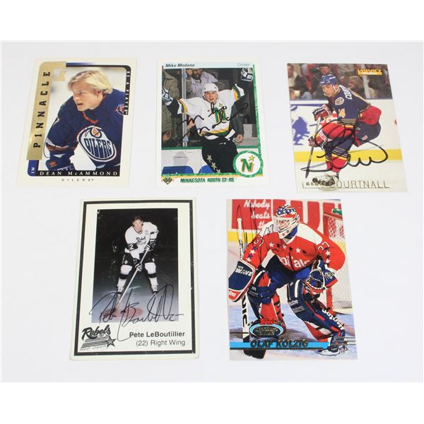 SIGNED HOCKEY CARDS INCLUDING DEAN MCAMMOND