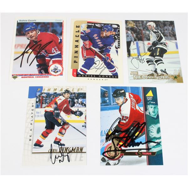 SIGNED HOCKEY CARDS INCLUDING ANDREW CASSELS