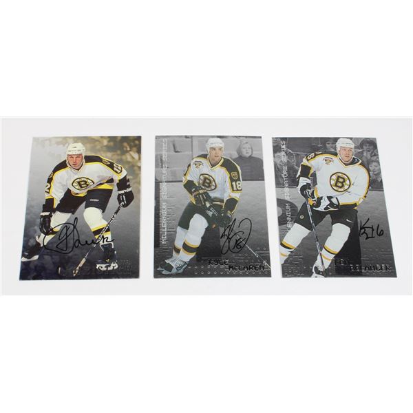 AUTHENTIC SIGNED BRUINS HOCKEY CARDS