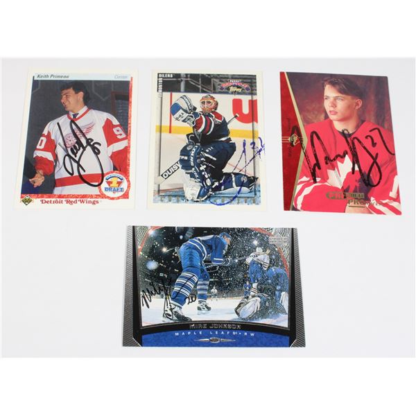 SIGNED HOCKEY CARDS INCLUDING CURTIS JOSEPH