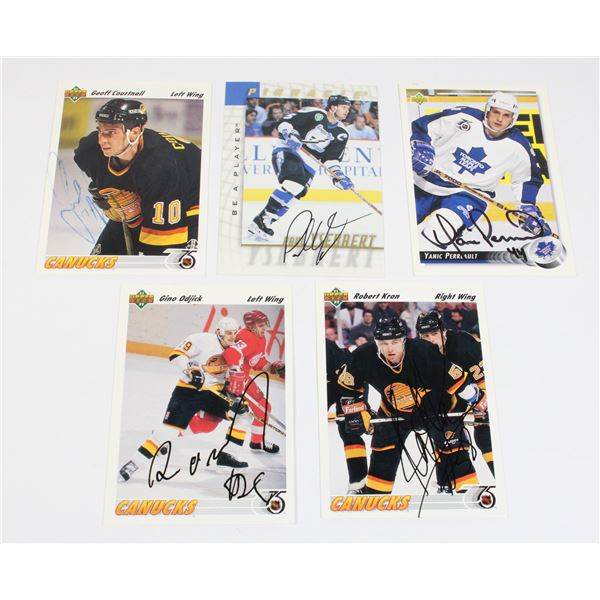 SIGNED HOCKEY CARDS INCLUDING YANIC PERRAULT