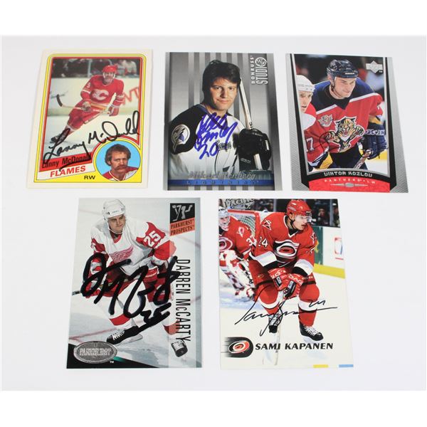 SIGNED HOCKEY CARDS INCLUDING LANNY MCDONALD