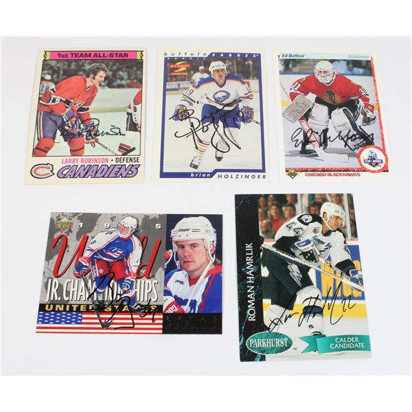 SIGNED HOCKEY CARDS INCLUDING LARRY ROBINSON