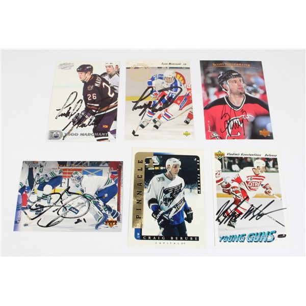 SIGNED HOCKEY CARDS INCLUDING TODD MARCHANT