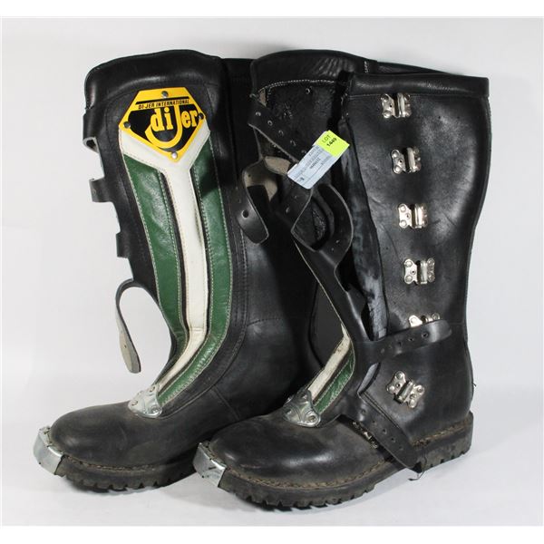 SIZE 10 LEATHER RIDING BOOTS MADE BY DIJER