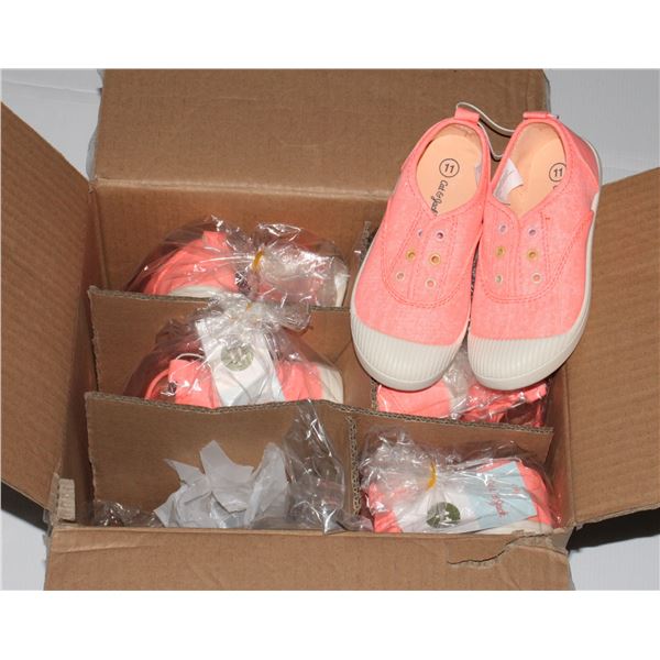 NEW CASE OF CAT & JACK GIRL'S SHOES PINK SIZE 11
