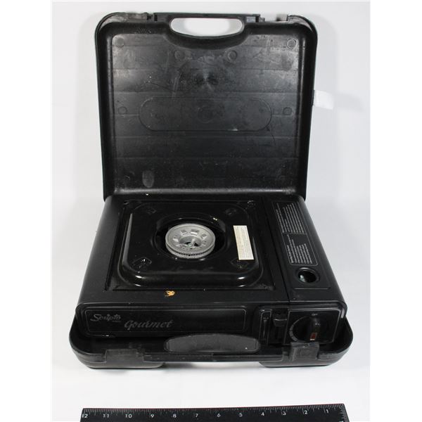 SCRIPTO "GOURMET" PORTABLE GAS STOVE WITH CASE