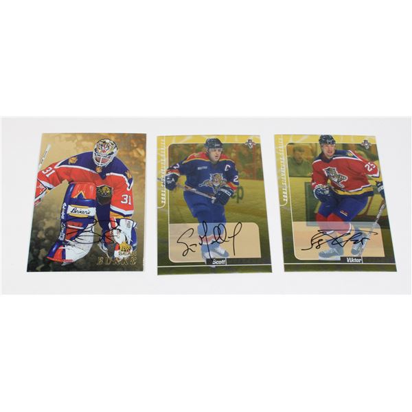 AUTHENTIC SIGNED PANTHERS HOCKEY CARDS