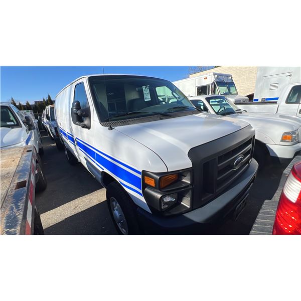 2008 FORD E250 SUPERDUTY, 3DR CARGO VAN, WHITE, VIN 1FTNE24W68DB48790,
