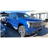 Image 1 : 2022 FORD F-150 LARIAT LIGHTNING, 4DR CREW CAB PU, BLUE, VIN 1FT6W1EV1NWG11386,