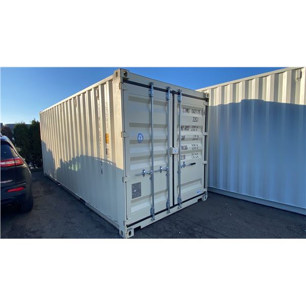 BEIGE 20' 67,200 LB MAX CAPACITY INDUSTRIAL TRANSPORT CONTAINER