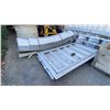Image 1 : 5 PALLETS OF INDUSTRIAL GALVANIZED METAL CURVED ROOF SINGLE DOOR QUONSET STYLE STORAGE BUILDING