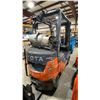 Image 3 : TOYOTA FORKLIFT, ORANGE, VIN L88601511, MISSING ID PLATE, HAS 6' FORKS,