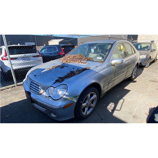 2007 MERCEDES C230, 4DRSD, GREY, VIN WDBRF52HX7F883892,