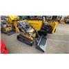 Image 1 : SDLANCH SDLL60 YELLOW GAS POWERED MINI STAND ON SKID STEER WITH 7" RUBBER TRACKS & TOOLBOX