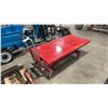 Image 1 : U-LINE H-6754 RED MOBILE INDUSTRIAL HYDRAULIC LIFTING TABLE 63"L X 32"W BED