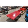 Image 2 : U-LINE H-6754 RED MOBILE INDUSTRIAL HYDRAULIC LIFTING TABLE 63"L X 32"W BED