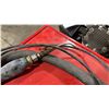 Image 4 : CENTURY AC 1/3 HP MOTOR WITH HEAT HOSE AND 3 TIER RED MOBILE CART WITH CONTENTS