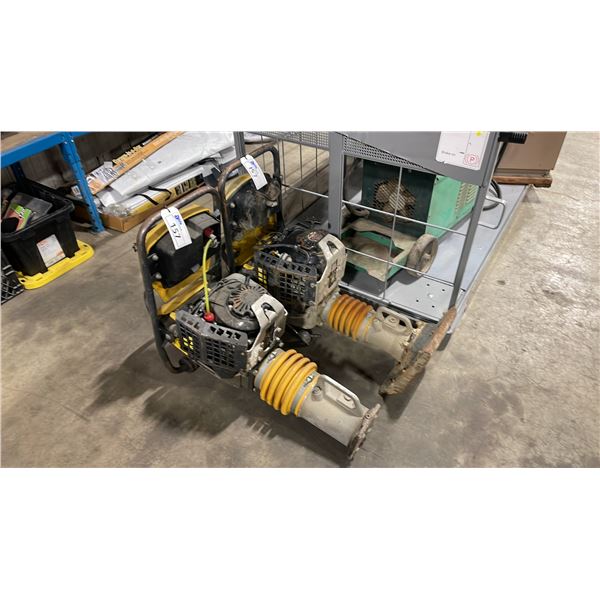 TWO VIBRATING COMPACTORS WITH HONDA GX 100 GAS MOTORS