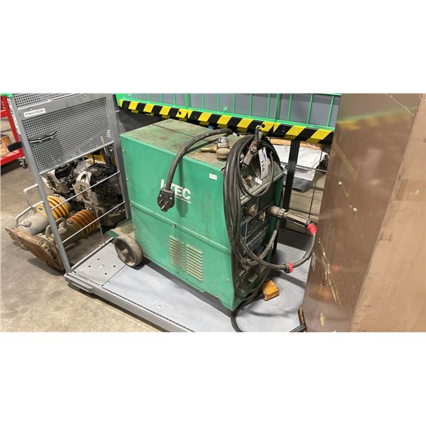 GREEN MOBILE L-TEC MIG WELDING MACHINE WITH ATTACHMENTS