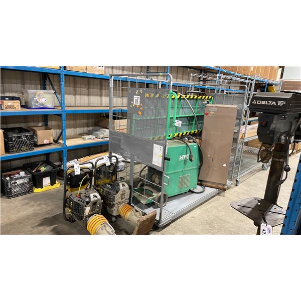GREY MOBILE 2 SHELF INDUSTRIAL CART