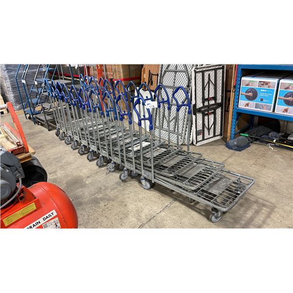 10 MOBILE METAL NESTING SHOPPING CARTS