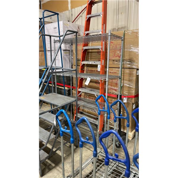 MOBILE INDUSTRIAL 4TIER SHELF