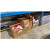 Image 3 : SHELF LOT OF ITEMS INCLUDING INDUSTRIAL CHEMICALS, BROOMS, MOPS AND PACKAGING