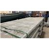 Image 2 : STACK OF 50 WHITE 95"L X 37"W INDUSTRIAL CORRUGATED METAL ROOF / WALL SHEETING