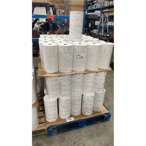 PALLET OF RAW MUSLIN FABRIC ROLLS