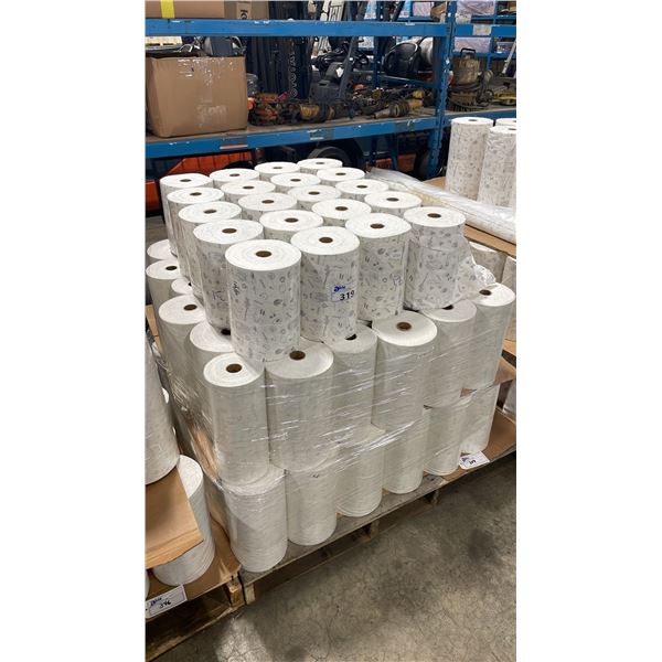 PALLET OF RAW MUSLIN FABRIC ROLLS