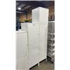 Image 3 : ASSORTED WHITE METAL CABINETS WITH ADJUSTABLE SHELVES