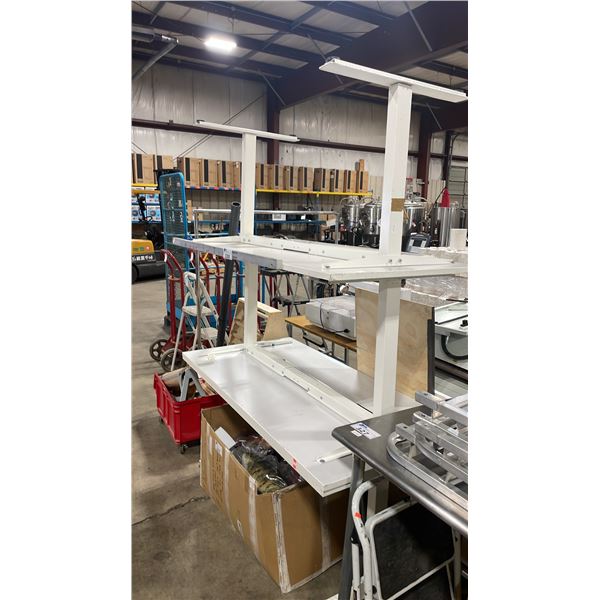3 WHITE IKEA SKARSTA WORK TABLES