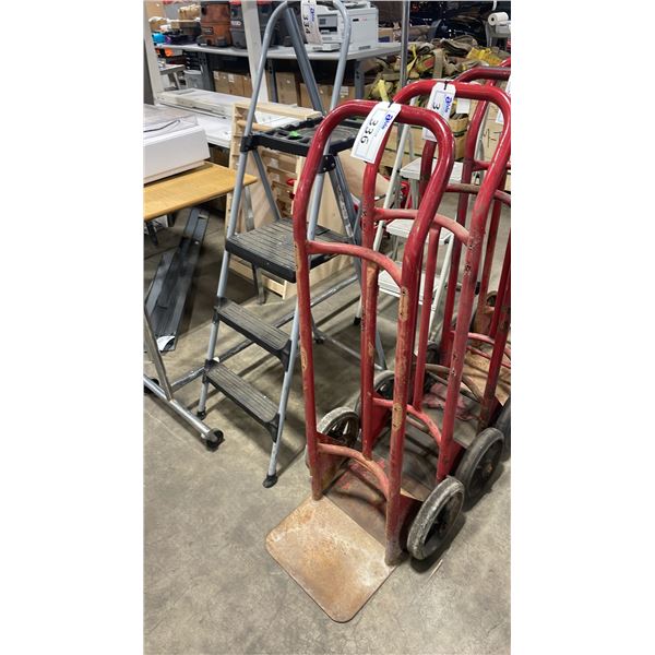 RED INDUSTRIAL STEEL HAND TRUCK