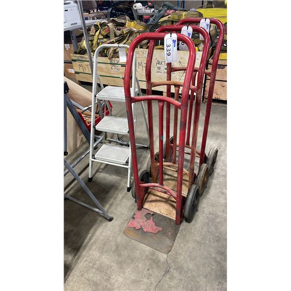 RED INDUSTRIAL STEEL HAND TRUCK