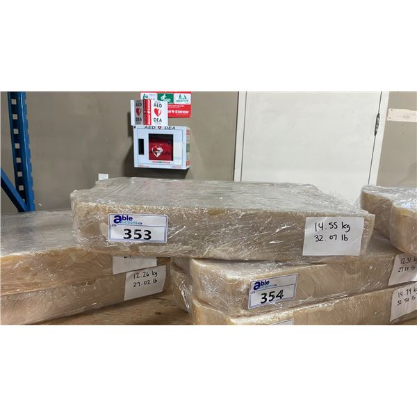 SLAB OF BEES WAX 14.55KG/32.07LB