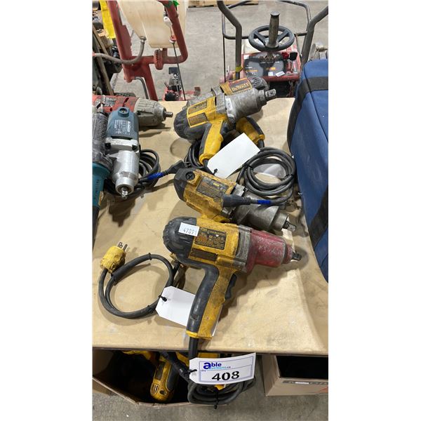 4 DEWALT ELECTRIC 1/2 INCH IMPACT WRENCHES
